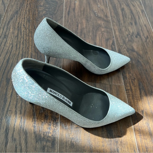 NIB Manolo Blahnik BB Pump in Silver 36.5 - Picture 6 of 6